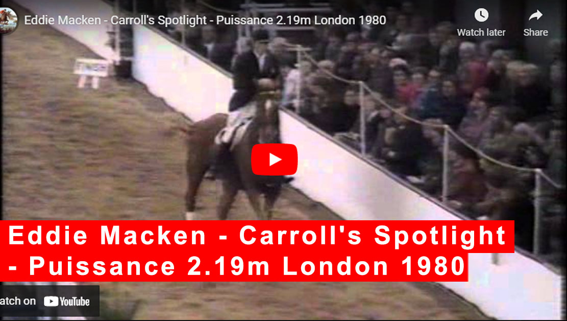 Eddie Macken - Carroll`s Spotlight - Puissance 2.19m London 1980